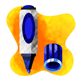 Whiteboard marker vector