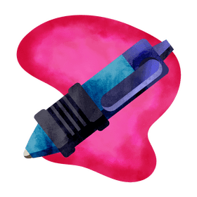 Blue pen vector
