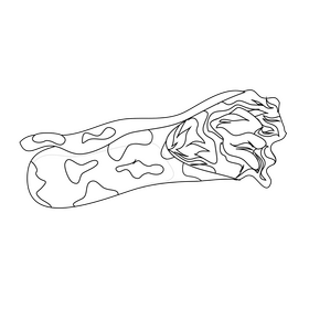 Shawarma black and white clipart