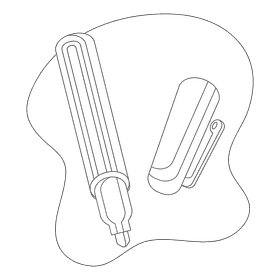 Marker black and white clipart