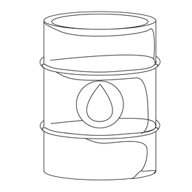 Oil barrel black and white clipart