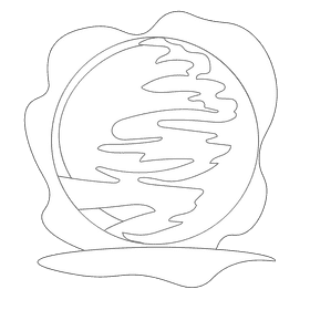 Pluto black and white clipart