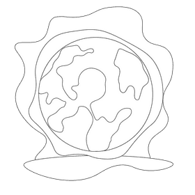 Red dwarf star black and white clipart