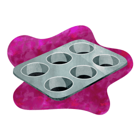 Muffin pan vector