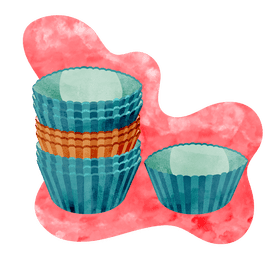 Paper baking cups vector