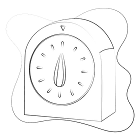 Timer black and white clipart