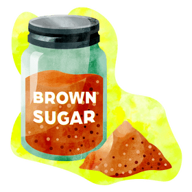 Brown sugar vector