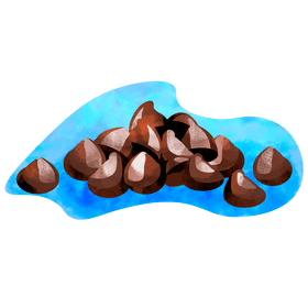 Chocolate chips vector