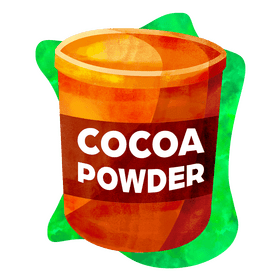 Cocoa powder vector