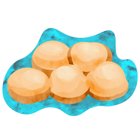 Dough balls vector