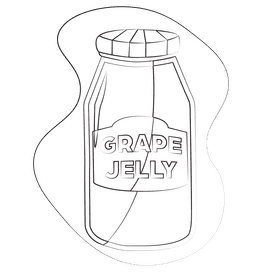 Jam black and white clipart