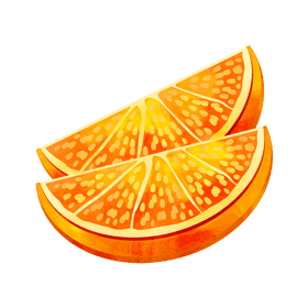 Orange slices clipart