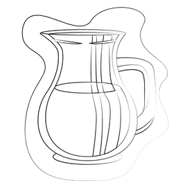 Pitcher black and white clipart