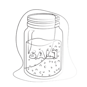 Salt black and white clipart