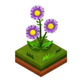 Aster flower clipart