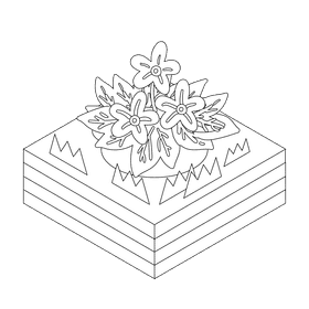 Forget me not flower black and white clipart