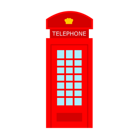 London phone booth clipart
