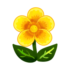 Buttercup flower clipart