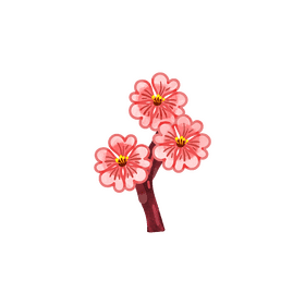 Cherry blossom flower clipart