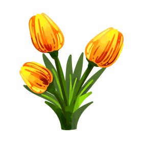 Tulips flower clipart