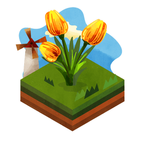 Tulips flower vector