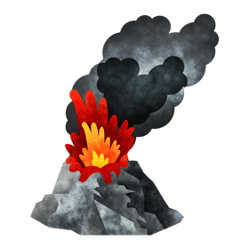 Caldera volcano clipart