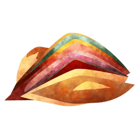 Rainbow mountain clipart