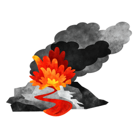 Shield volcano clipart