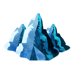 Snowy mountains clipart