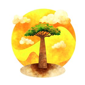 Baobab tree vector