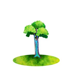 Rainbow tree clipart