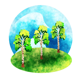 Silver birch tree vector