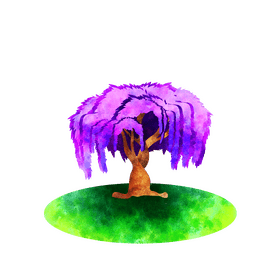 Wisteria tree clipart