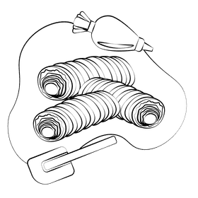 Schaumrolle black and white clipart