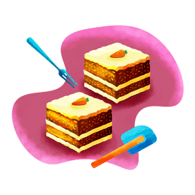 Carrot cake vector