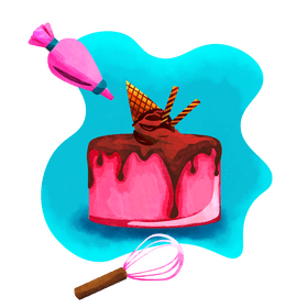 Ice cream cake vector