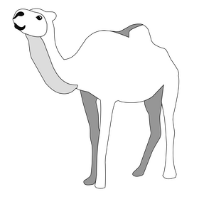 Camel clipart black and white sales