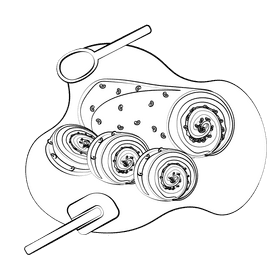 Matcha swiss roll black and white clipart