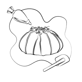Pavlova black and white clipart