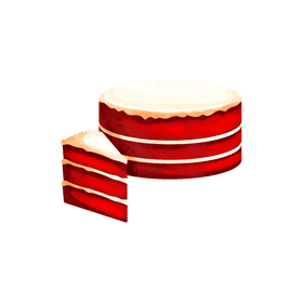 Red velvet cake clipart