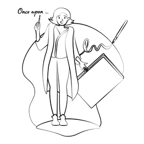 Writer black and white clipart