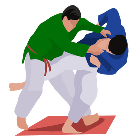 Kurash wrestling clipart