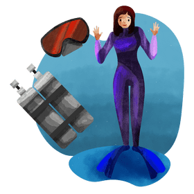 Diver vector