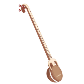 Tar musical instrument clipart