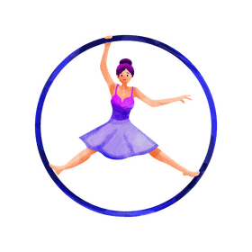 Cyr wheel performer clipart