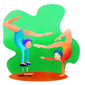 Hand balancing vector