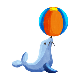 Performing seal clipart