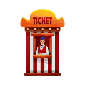Ticket seller clipart