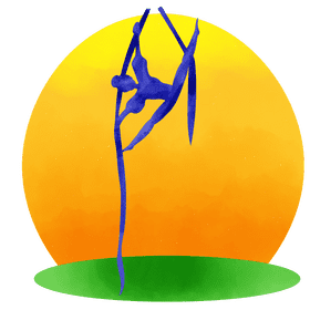 Aerialist shadow vector
