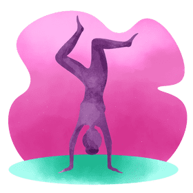 Contortionist shadow vector